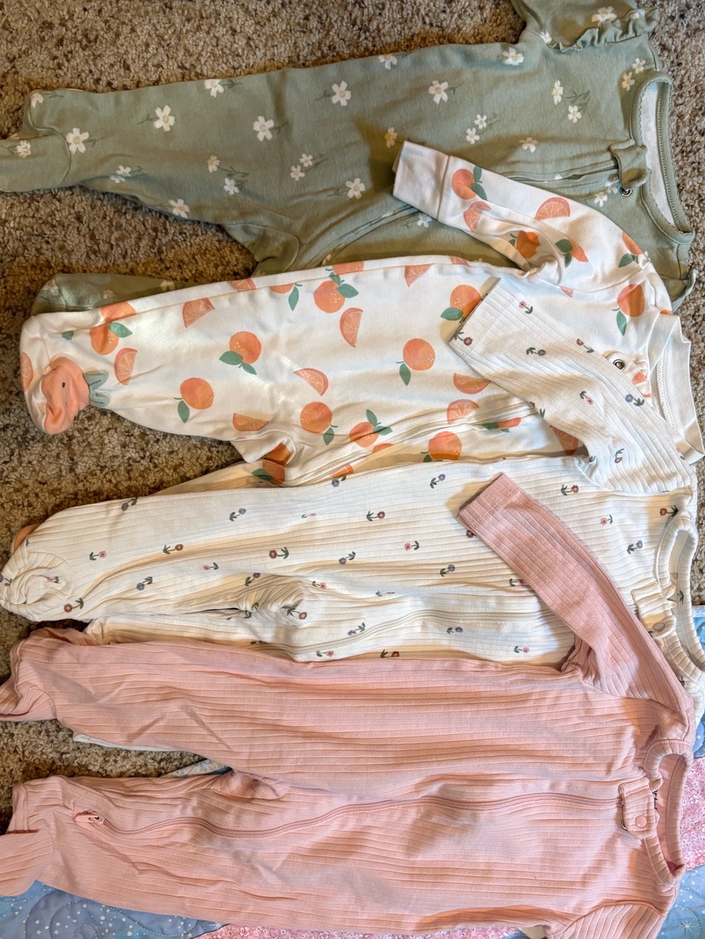 Bundle of five Carter’s footiessleepers